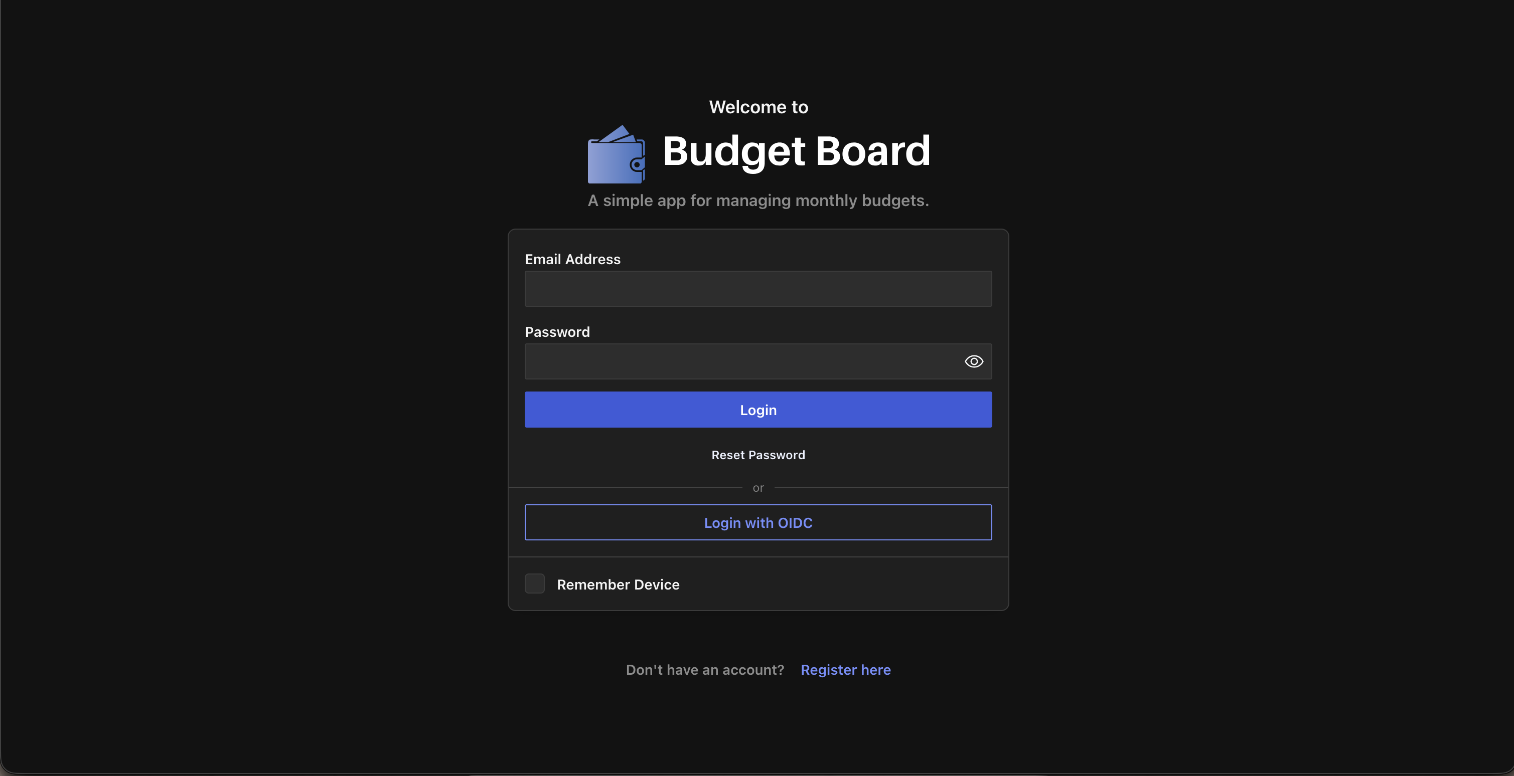 New Login Interface